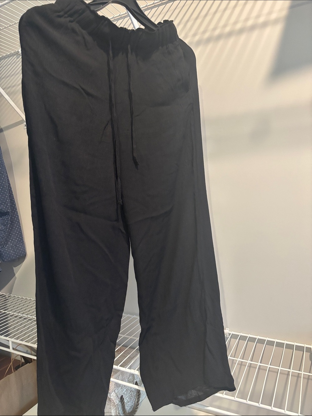 Streetwear Society Black Wide-Leg Drawstring Joggers